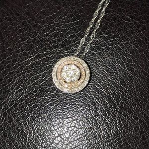 white/Gold/necklace & Diamond/White&Rose Pendent